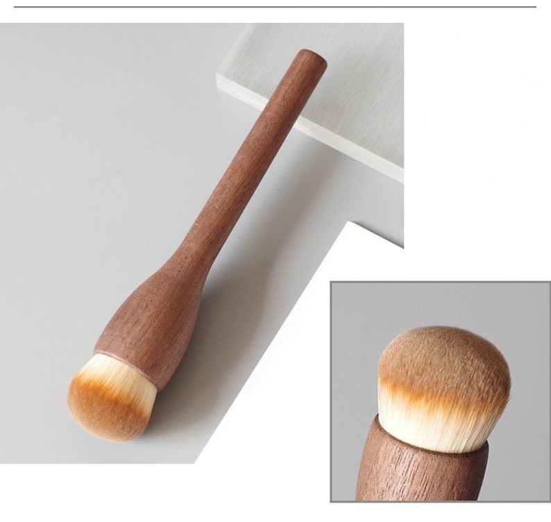 Wooden makeup brushes set Vegan brush set kit Soft and Etsy