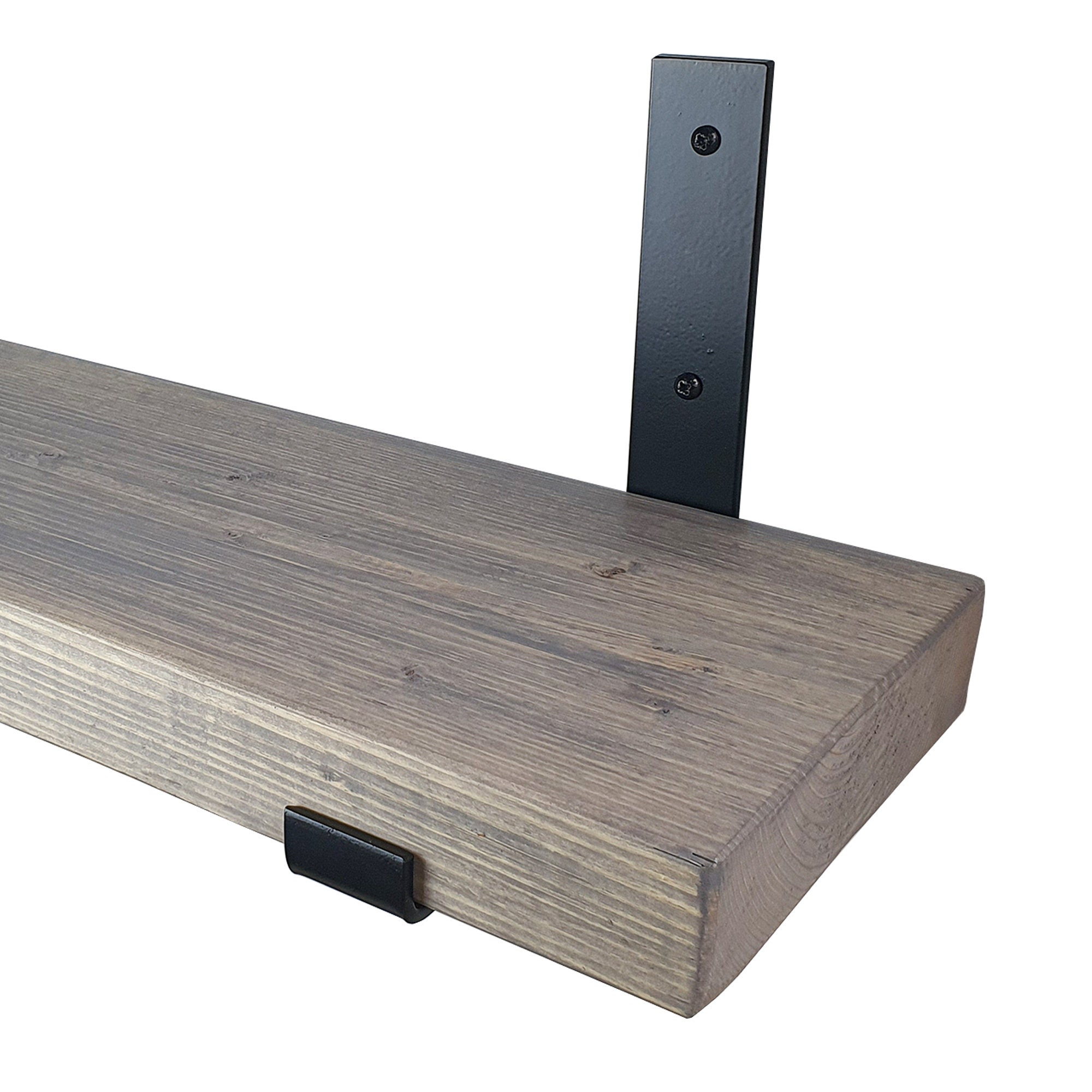 Estante de madera con soportes de acero de estilo industrial | Etsy