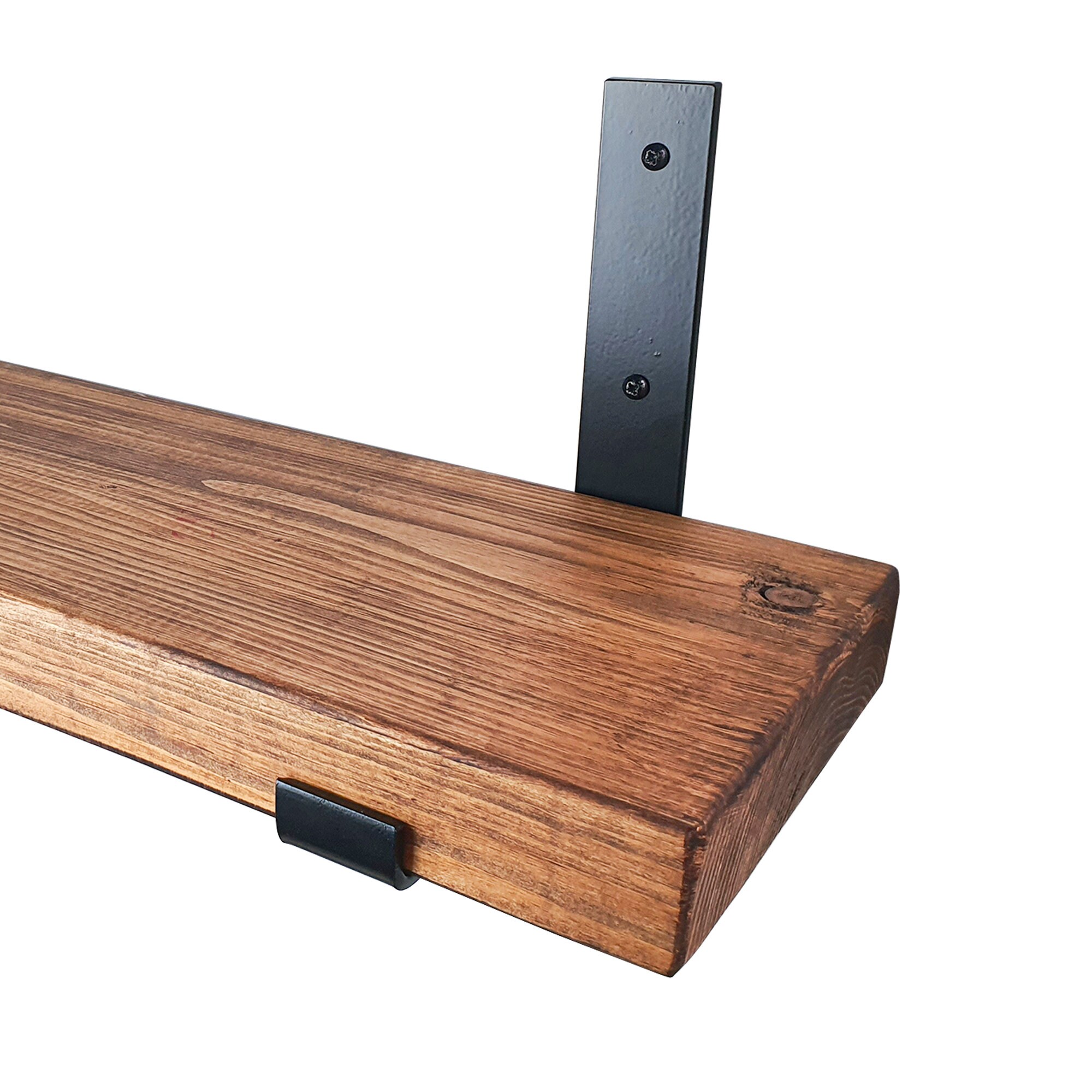 Estante de madera con soportes de acero de estilo industrial | Etsy