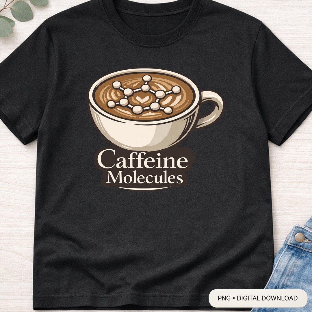 Caffeine Molecule Coffee Sublimation PNG | Vintage Chemistry Science ...
