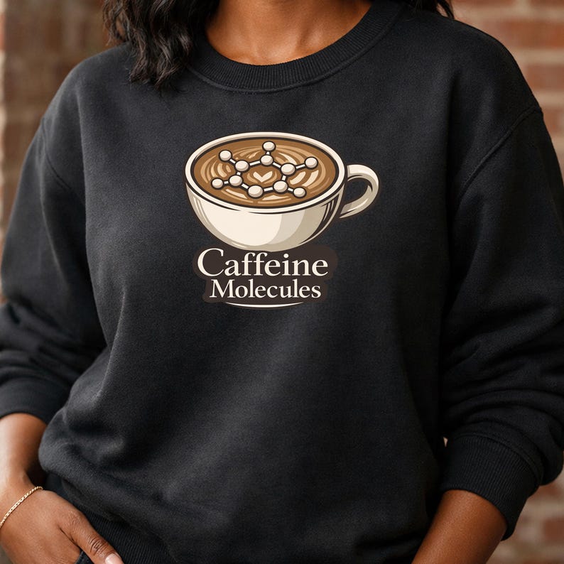Caffeine Molecule Coffee Sublimation PNG | Vintage Chemistry Science ...