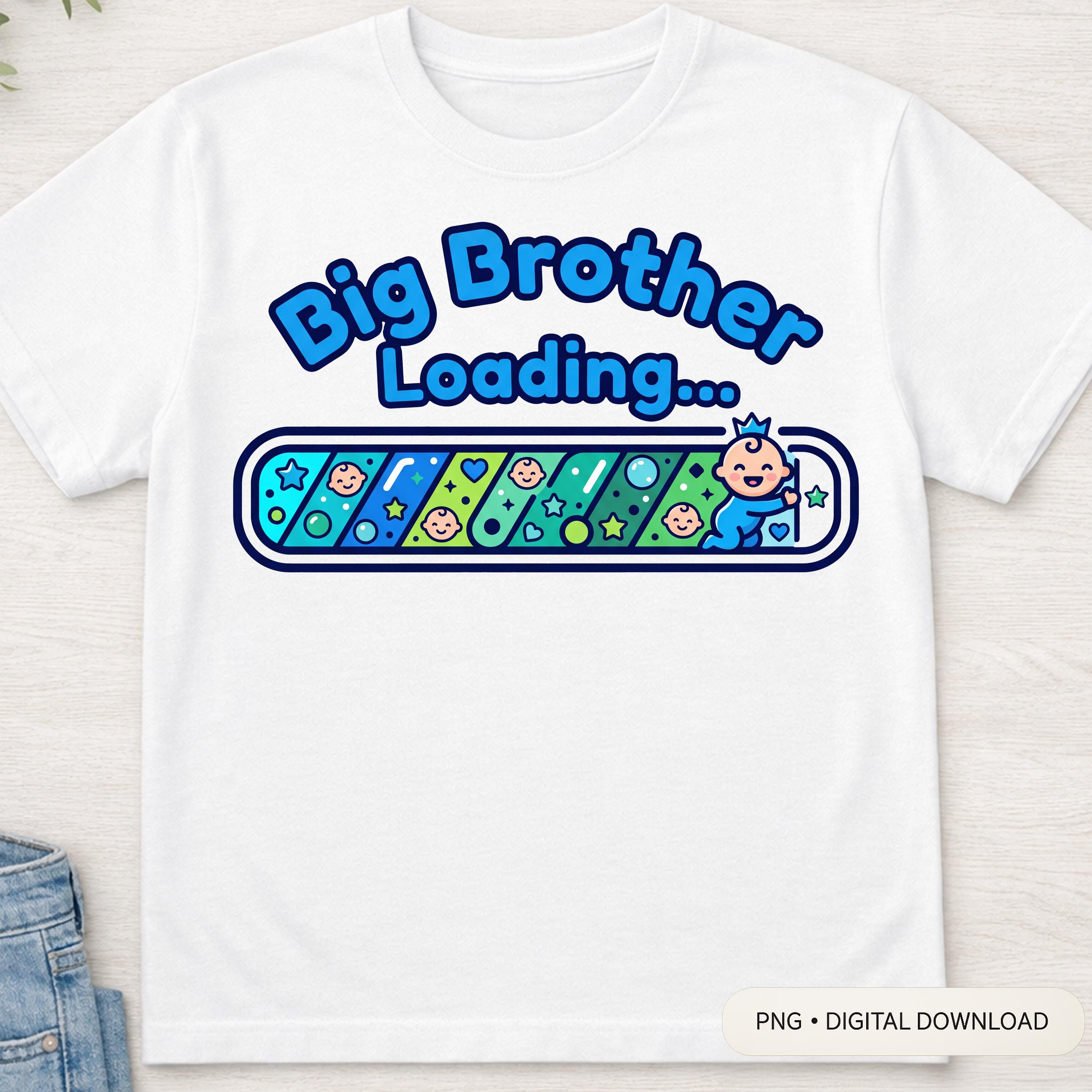 Big Brother Loading PNG | Cute Pregnancy Announcement Sublimation ...