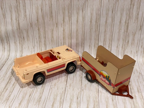 barbie horse trailer and car