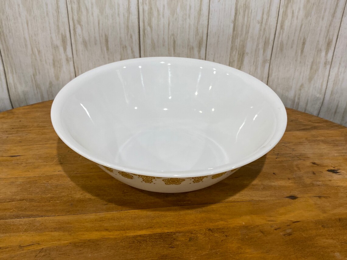 Vintage Corelle 10 Large Serving Bowl Butterfly Gold Etsy