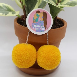 Pom Pom earrings (medium size)