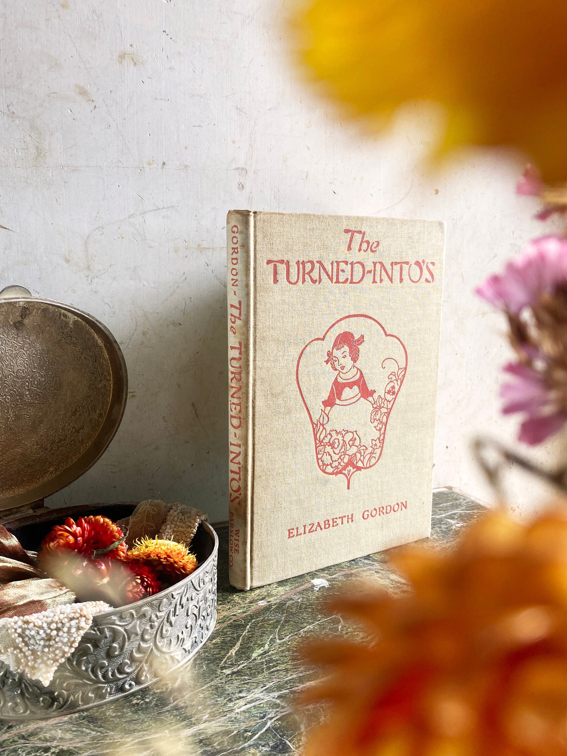 Lovely Vintage 1933 First Edition, The Turned-Into’s by Elizabeth Gordon with Color Illustrations, Vintage Cottage Fairytale Folk Aesthetic