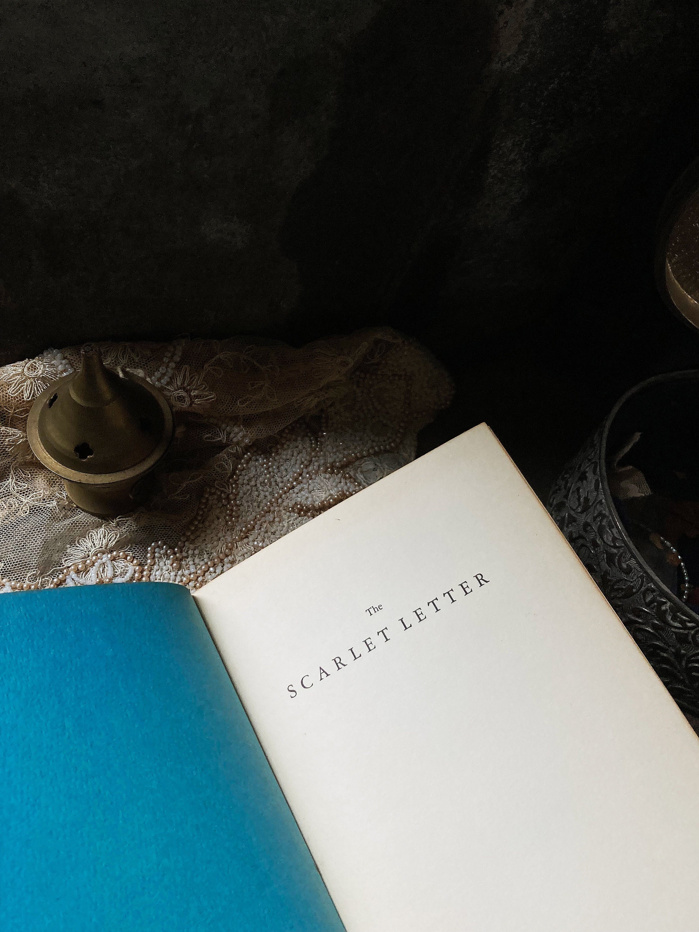 Rare Vintage Gilt Gold Ornate Cover, the Scarlet Letter, Nathaniel