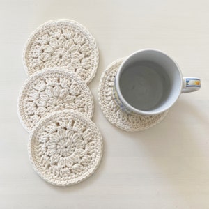 Round Crochet Coasters (Set of 4)