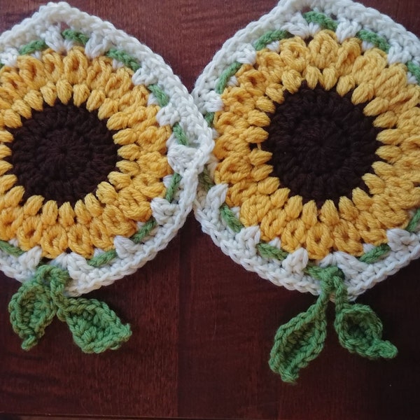 Crocheted PATTERN ONLY Sunflower Hotpad/Potholder