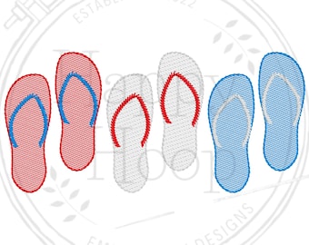 Row of Flip Flops Sketch Design, Sketch Fill Flip Flops, Sandal Embroidery Design, Row of Sandals, Flip Flop Embroidery, Summer Sandals