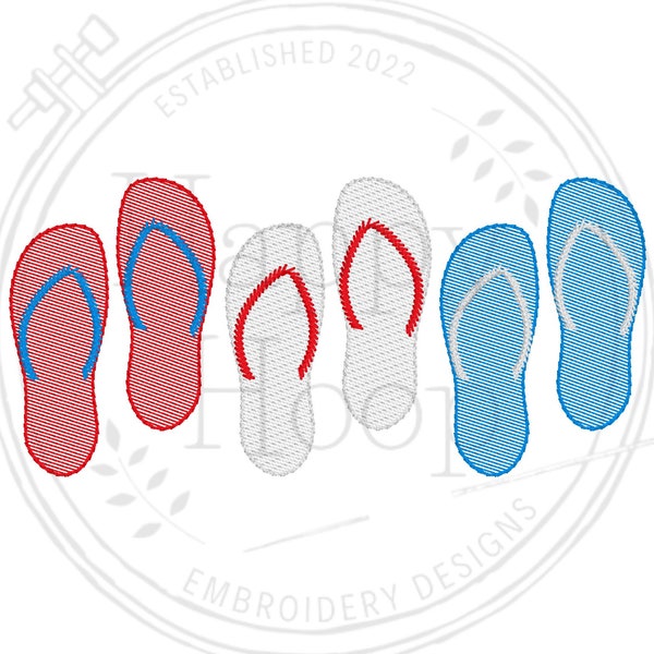 Row of Flip Flops Sketch Design, Sketch Fill Flip Flops, Sandal Embroidery Design, Row of Sandals, Flip Flop Embroidery, Summer Sandals