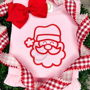 Santa Satin Stitch Outline Embroidery Design, Santa Claus Embroidery, Christmas Embroidery, St Nick Embroidery, Santa Design