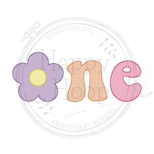 Groovy One Sketch Fill Design, Retro One Embroidery Design, Floral Groovy Design, Boho First Birthday, Daisy Floral, Groovy One Birthday
