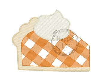 Gingham Sketch Pie, Pumpkin Pie Embroidery Design, Pie Sketch Design, Sketch Fill Design, Fall Embroidery, Thanksgiving Pie, Gingham