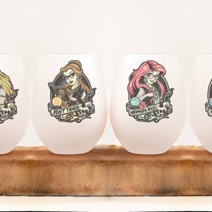 Punk Princess Wine Glass