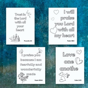 Kids Printable Bible Verses Coloring Pages, Biblical Coloring Pages for ...