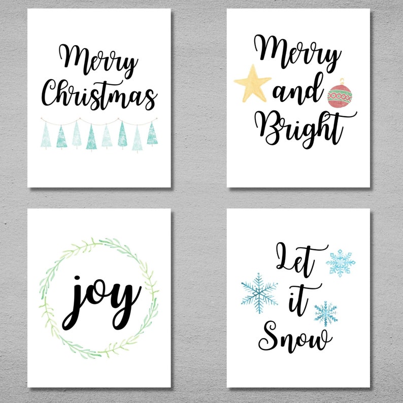Christmas Wall Art Christmas Printable Wall Art Christmas Etsy