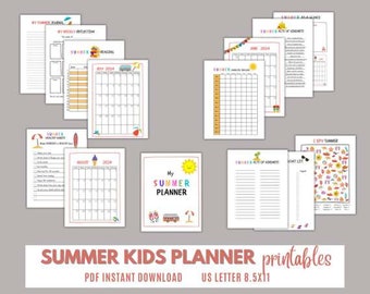 Summer Kids Healthy Planner