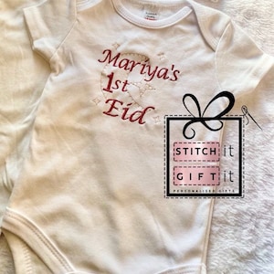 Baby Eid or Ramadan outfit gift boys girls short sleeve body vest