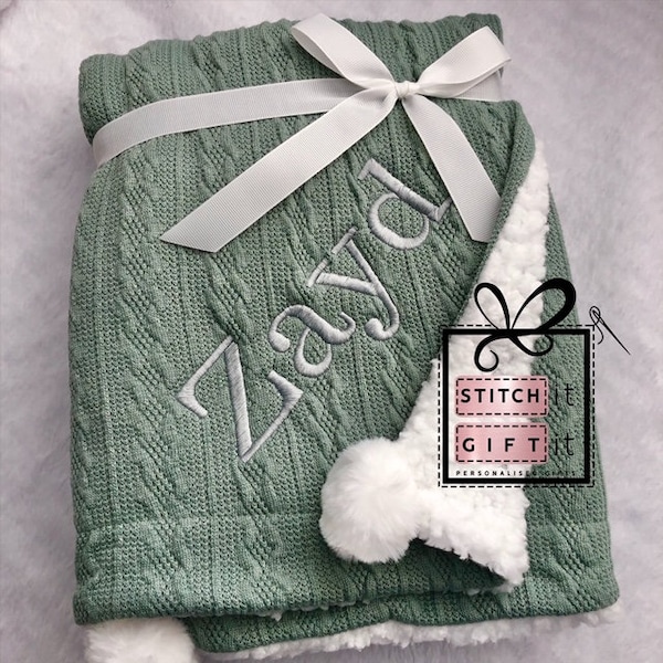 Cable Knit Blanket Etsy