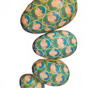 Vintage Decorative paper mache Easter Eggs Set