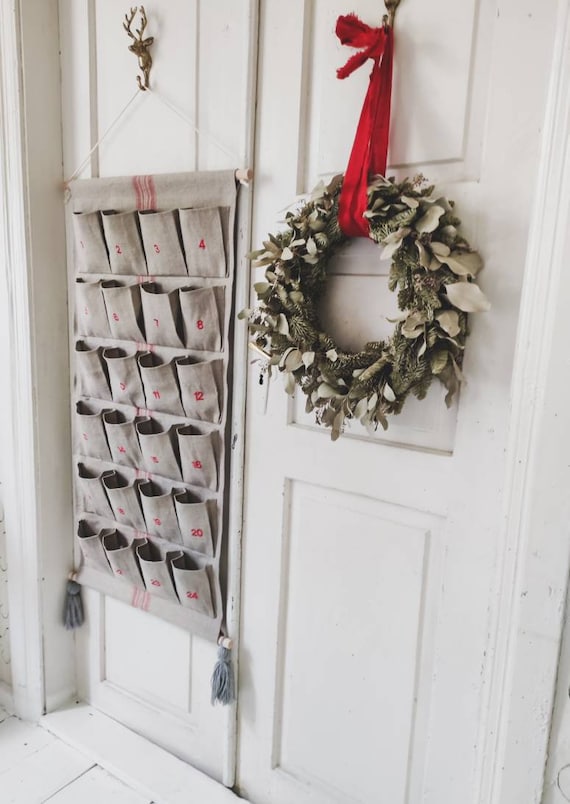 Nordic Style Advent Calendar, Natural Linen Advent Calendar, Large Advent  Calendar, Personalized Advent Calendar, Rustic Christmas Decor - Etsy
