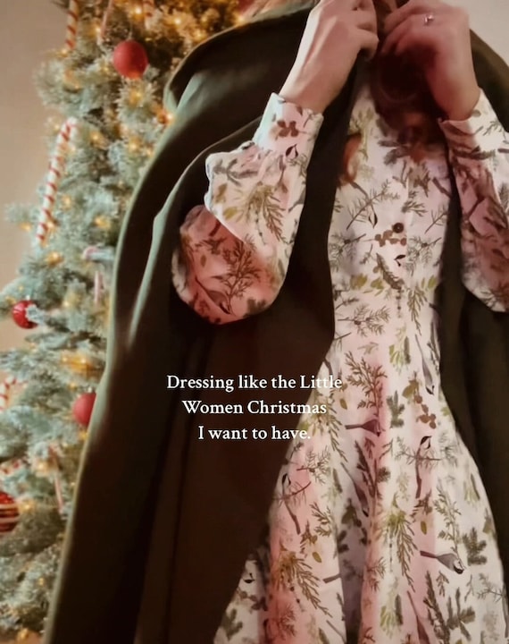 cottagecore christmas dress