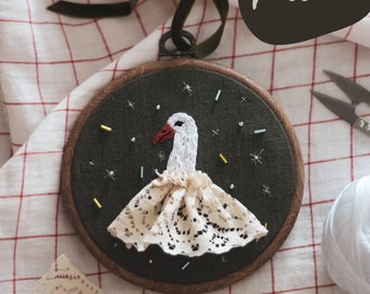 Mrs. Goose PDF Embroidery Pattern/ Instant Download Embroidery Tutorial / Vintage Embroidery Pattern / pdf diy  Embroidery Pattern