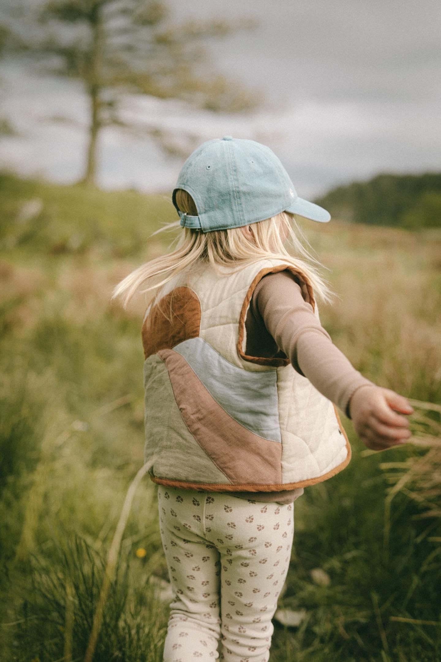 Gesteppte Patchwork-Leinenweste für Kinder, Patchwork-Kleidung für Kinder