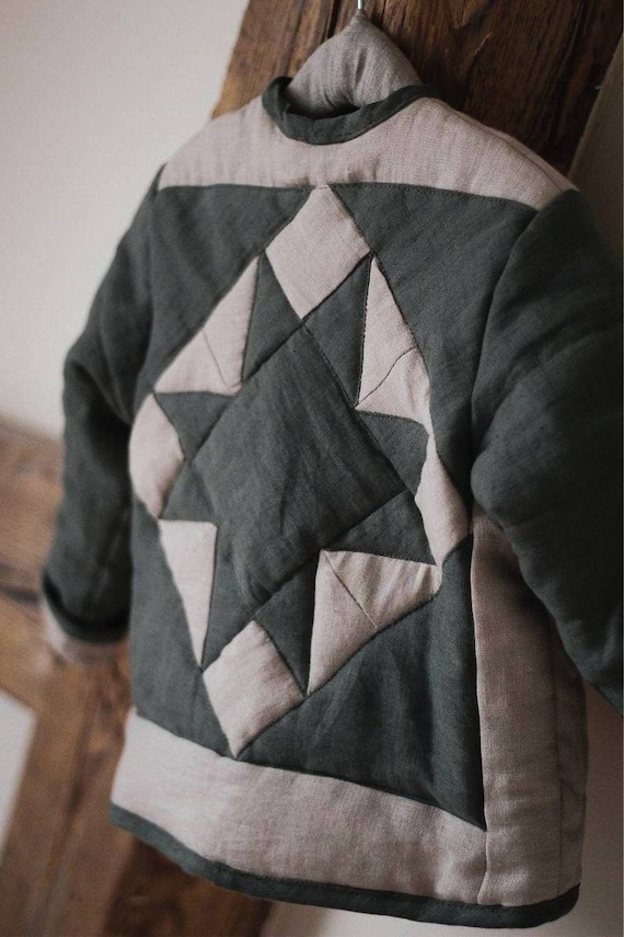 Quilted Linen Jacket for Kids, Quilt Linen Coat for Boy or Quilted Linen Jacket for Kids, Quilt Linen Coat for Boy or