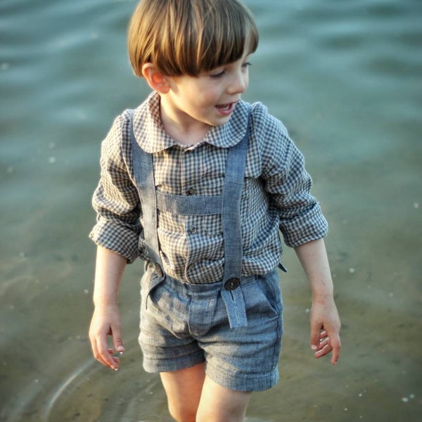 Boys Linen Shorts Etsy