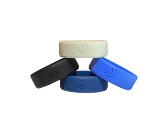 Masonic Rings For Men Silicone (New Design) Freemason