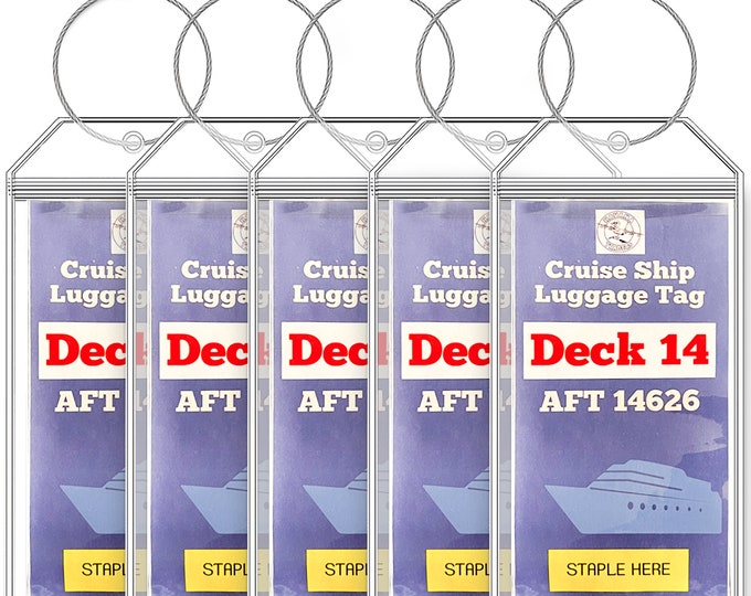 Featured listing image: Cruise Ship Luggage Tag Holders 5 pack