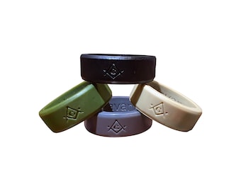Masonic Rings for Men Silicone Service Edition