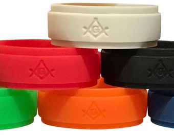 Masonic Ring Silicone, (6 pack)