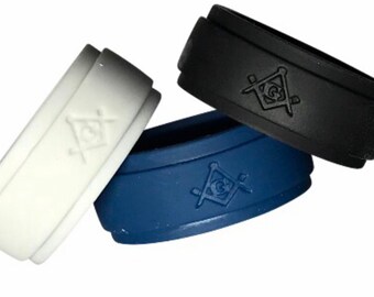 Masonic Ring Silicone, 3 pack, Mason, Freemason