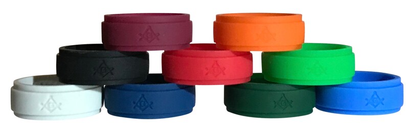 Masonic Ring Silicone, Masonic 9 pack Freemason