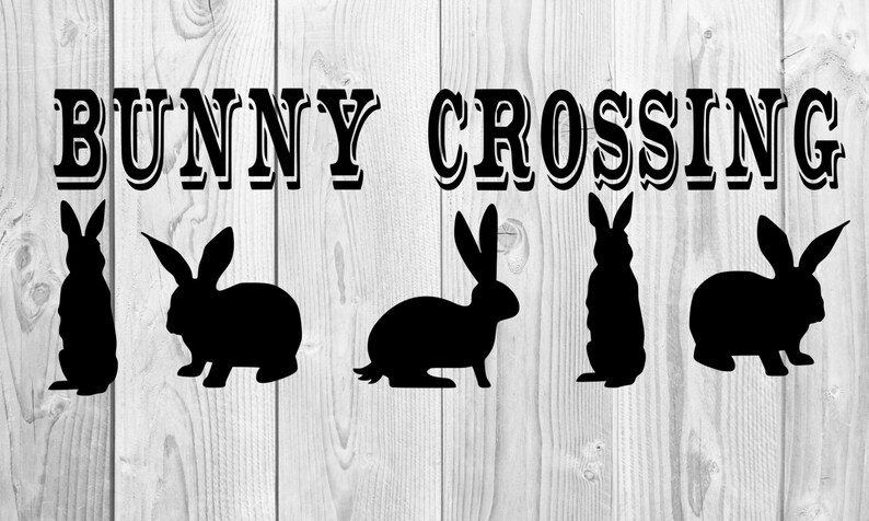 Download Bunny Crossing Easter Svg Easter Bunny Svg Rabbit Svg | Etsy