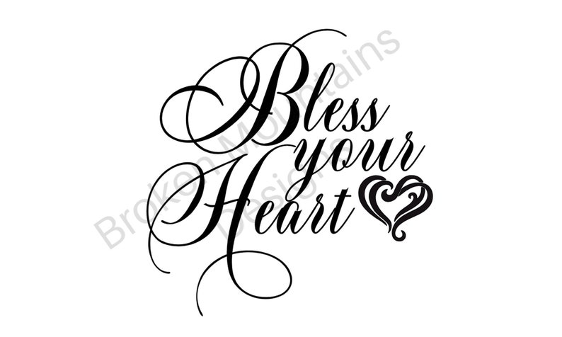 Bless Your Heart/ Cut File/ Printable/ Jpeg/ Png/ Svg/ Cricut | Etsy