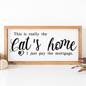 Dies ist wirklich die Katzen zu Hause, ich zahle nur die Hypothek / Cut File / druckbare / jpeg / Png / Svg / Cricut und Silhouette / Digital Download /