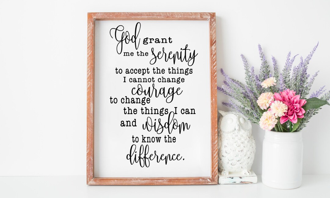 God Grant Me the Serenity, Serenity Prayer Svg, Religious Svg, PNG SVG ...
