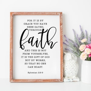 Faith SVG: Saved by Grace, Bible Verse, Christian Cut File (Digital Download)