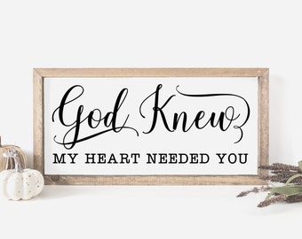 God Knew My Heart Needed You, Christian SVG, Wedding Anniversary Gift, PNG SVG cut file printable, Cricut and Silhouette, Digital Download