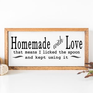 Homemade with Love Kitchen Cut File: SVG, PNG, JPG (Digital Download)