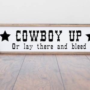 Cowboy Up Western Sign SVG: afdrukbaar gesneden bestand (digitale download)