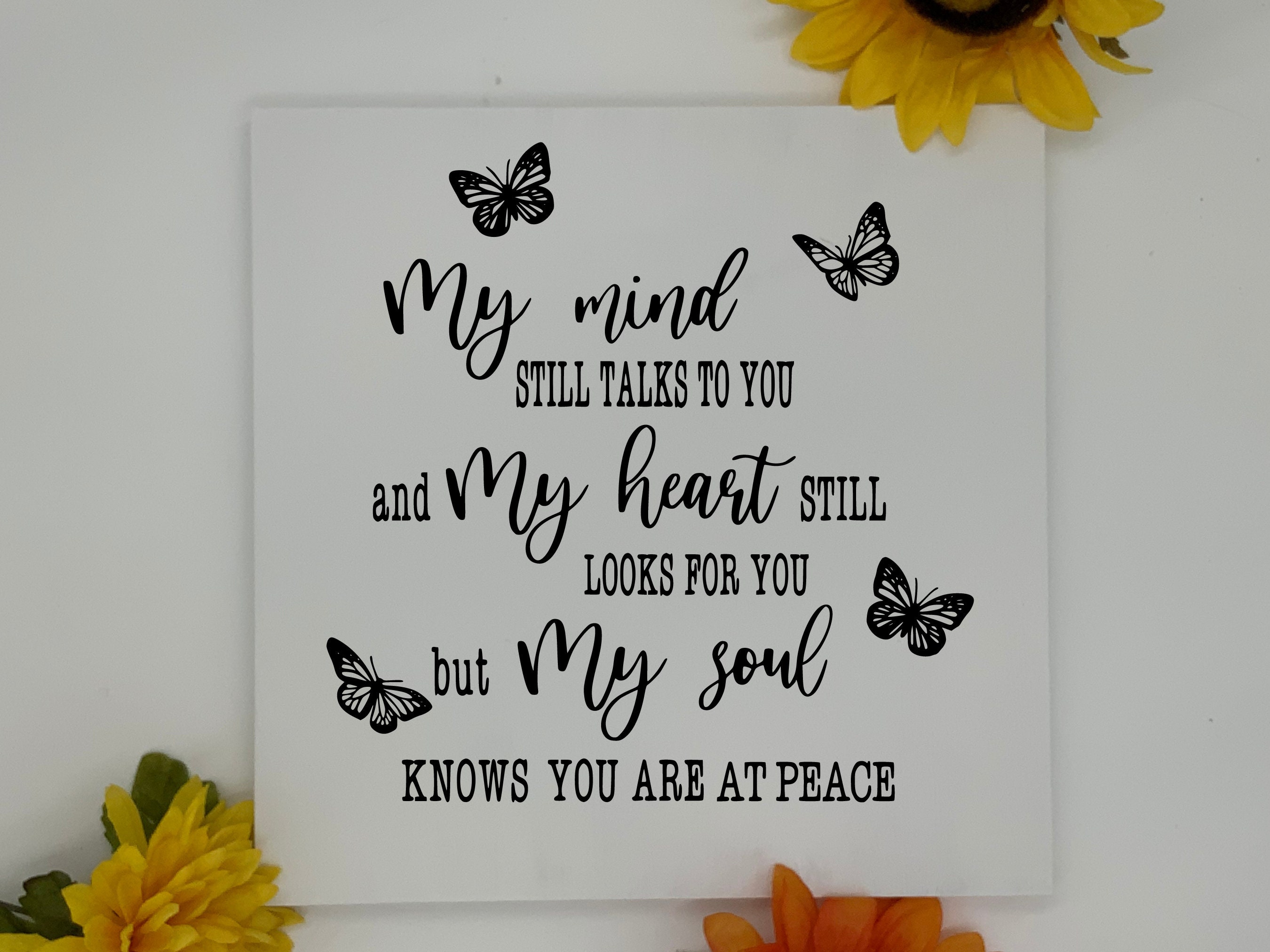 My Mind Still Talks To You Bereavement Sided Soft Flag  **GARDEN SIZE**  G1486 