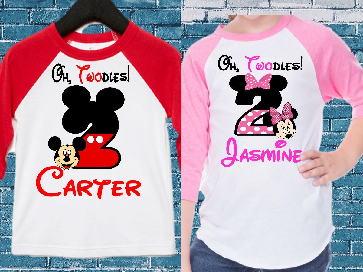 Oh Twodles Mickey Mouse Birthday Shirt 