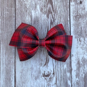Buffalo Plaid Hair Bow, Christmas Hair Bow, Holiday Bow, Christmas Gift for Girls, Stocking Stuffer for Toddler, Newborn Headband for Baby