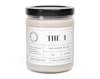 The 1 Candle for Swiftie, Scented Soy Candle, 9oz Wax Candle, Apple Spice Scent Candle for Her, Housewarming Gift for Swiftie, Fall Scent