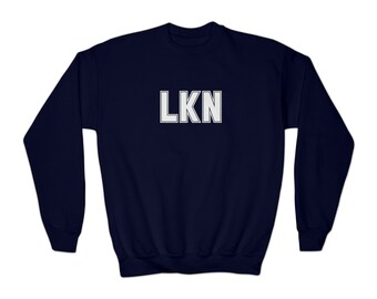 Felpa LKN giovanile, Felpa Lake Norman per bambini, Girocollo LKN, Lake Norman North Carolina, Abbigliamento nautico, Regalo per l'amante del lago